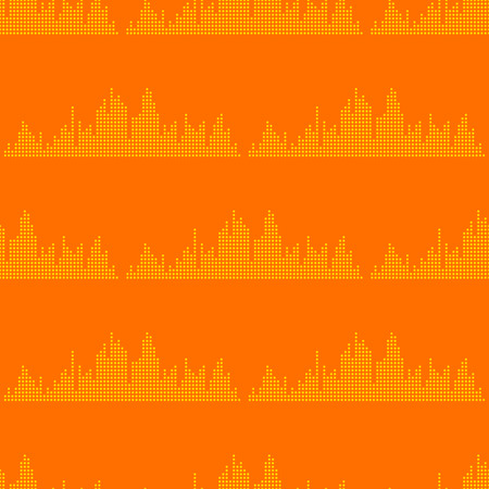 Vector digital music equalizer audio waves seamless pattern design template audio signal visualization signal illustration. Multitrack editing system soundtrack line bar spectrum electronic.のイラスト素材