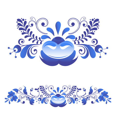 Russian ornaments art frames.のイラスト素材