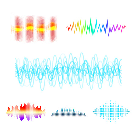 Digital music equalizer audio waves design.のイラスト素材