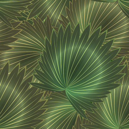 Seamless pattern with leaves background vector illustration nature design floral summer plant textile fashion tropical art.のイラスト素材