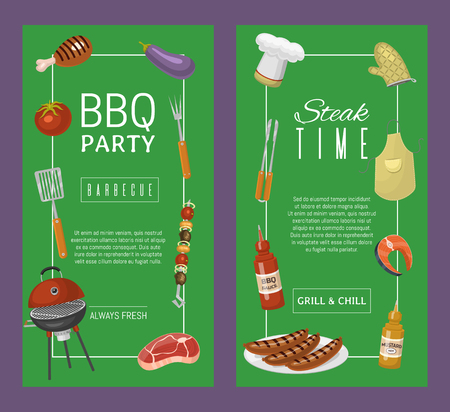 Vector of Barbeque picnic party banner - ID:1-122216288 - Royalty Free ...