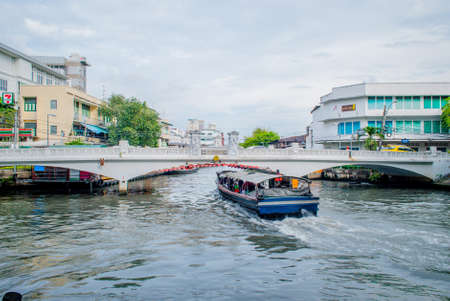 Bangkok, THAILAND - NOVEMBER 10, 2018: Boat at Panfa Leelard Pier
