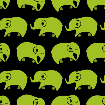 seamless pattern with elephantsのイラスト素材