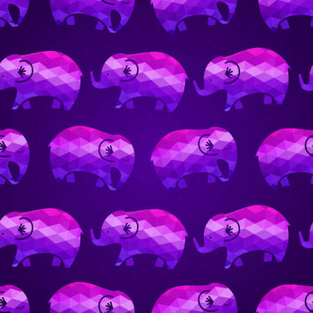 seamless pattern with elephantsのイラスト素材