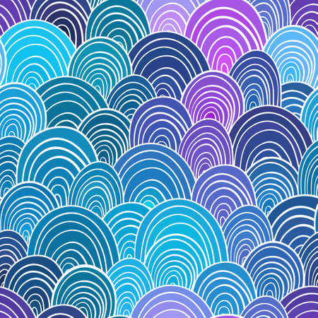 seamless pattern. Colorful mosaic backdrop. seamless wave hand-drawn pattern, background (seamlessly tiling).のイラスト素材