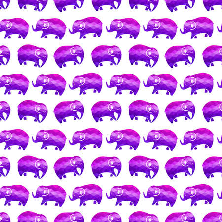 seamless pattern with elephantsのイラスト素材
