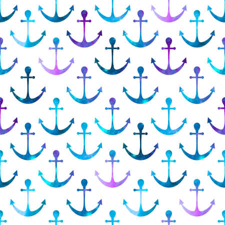 Anchor seamless background  Colorful mosaic pattern of geometric shapes   Geometric hipster background  Retro triangle backgroundのイラスト素材