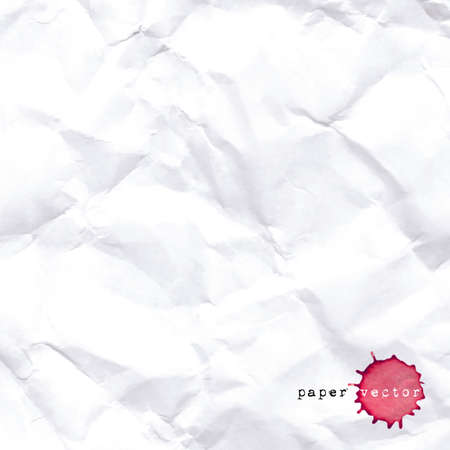 Piece of crumbled paper with wine/coffee/paint/tea/liquid stain. Vector trace.のイラスト素材