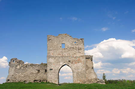 Ruins of Kudryntsi Castle in Ternopil region of Ukraineのeditorial素材