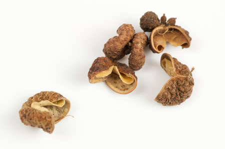 Sichuan pepper close up isolated on white
