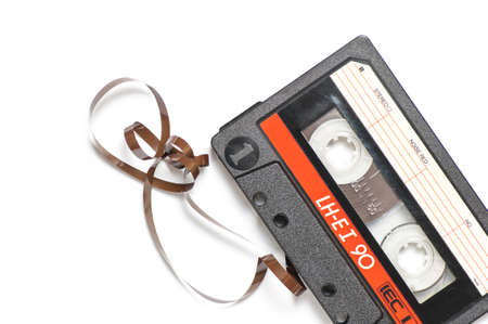 Common audio cassette with a 90-minute playing timeの写真素材