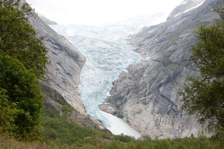 Idyllic picture of glacier Jostedalsbreen, Norway, Europeの写真素材