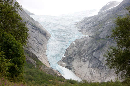 Extreme close-up of Jostedal glacier in  Norway, Scandinavia, Europeの写真素材