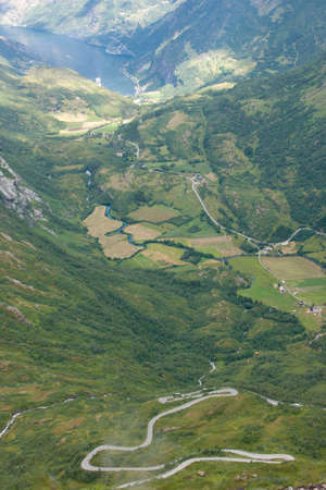 Road to Dalsnibaa - one of the moust beautiful mountain rouds in  Norway, Scandinavia, Europeの写真素材