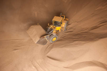 Transportation of wooden granules (renewable material) in stockの写真素材