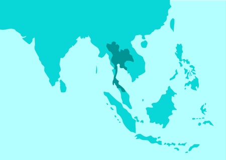 Thailand in asiaのイラスト素材
