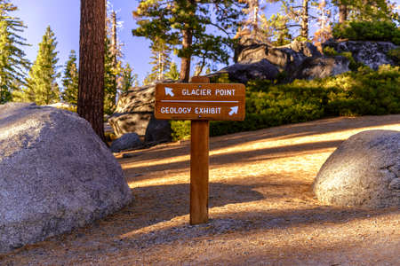 California Road Trip Yosemite National Park Glacier Point Sunsetの写真素材