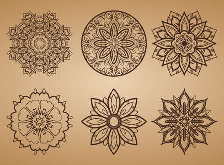 Flower Round Patternのイラスト素材