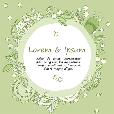 Card for eco issues with a place under an inscriptionのイラスト素材