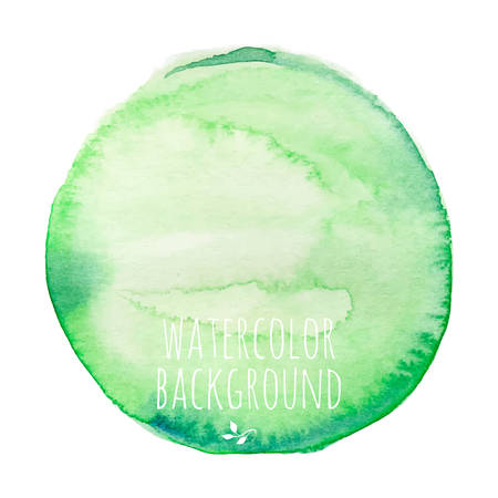 Green watercolor background with swirls and the inscriptionのイラスト素材