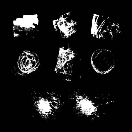 Set of dirty scratched splattered elements for designのイラスト素材