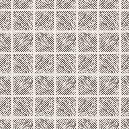Vector seamless pattern of lines drawn with a brush and inkのイラスト素材