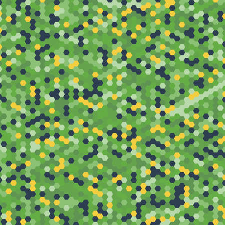 Vector background of different color chaotic hexagonsのイラスト素材