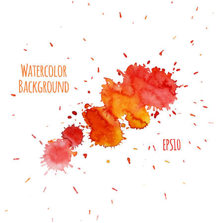 colorful watercolor stain on the paperのイラスト素材