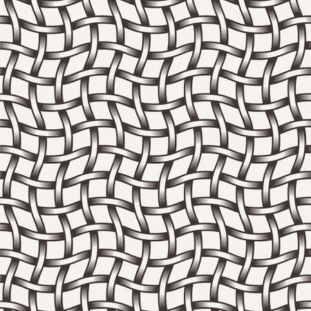 Vector seamless texture of intertwined bands in style of engravingのイラスト素材