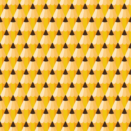 Vector seamless pattern of simple and colored pencilsのイラスト素材