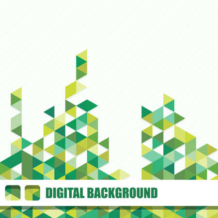 Vector background of different color chaotic trianglesのイラスト素材