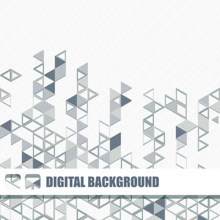 Vector background of different color chaotic trianglesのイラスト素材