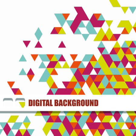 Vector background of different color chaotic trianglesのイラスト素材