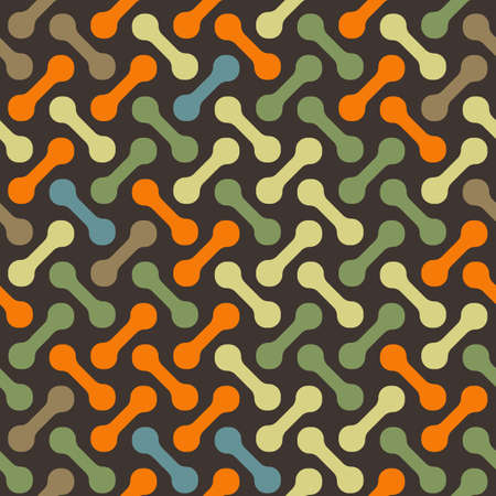 Vector seamless pattern of dumbbells similar elements. Texture in a modern styleのイラスト素材