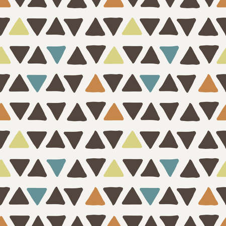 Vector seamless texture of hand-painted trianglesのイラスト素材