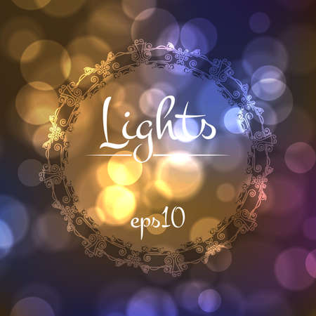 Stock fuzzy texture with bokeh effect and frame for text or titleのイラスト素材