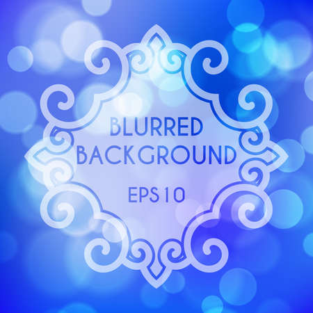 Stock fuzzy texture with bokeh effect and frame for text or titleのイラスト素材