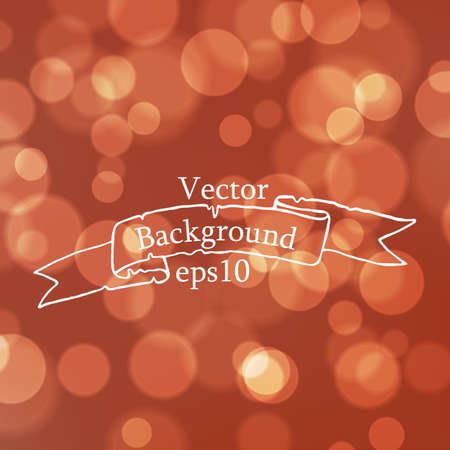 Stock blurred texture with bokeh effect and ribbon in vintage style with the inscriptionのイラスト素材