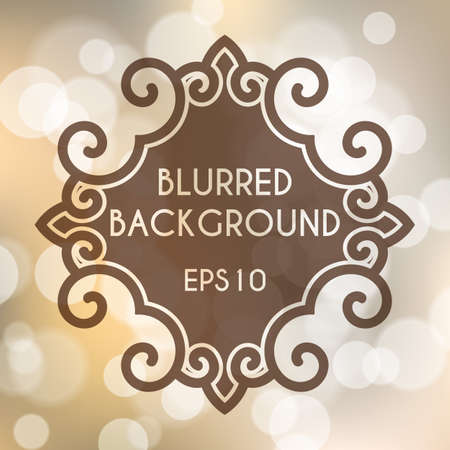 Stock fuzzy texture with bokeh effect and frame for text or titleのイラスト素材