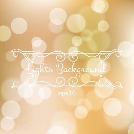 Stock blurred texture with bokeh effect and the words in a frame in the style of arabesquesのイラスト素材