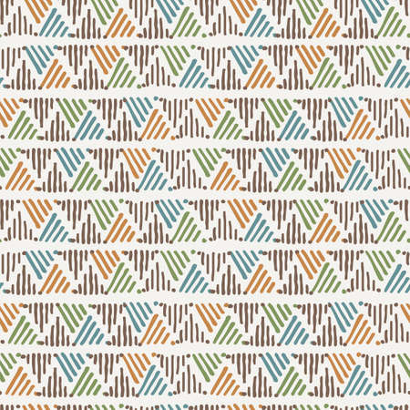 Vector seamless texture of hand-painted trianglesのイラスト素材