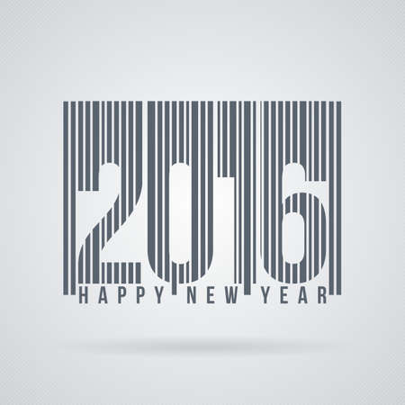 Vector label to the new 2016 as barcodeのイラスト素材
