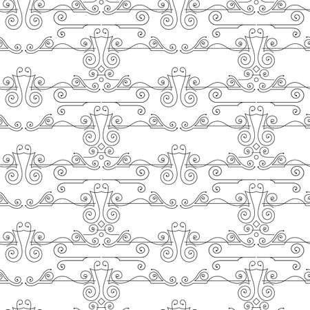 Vector seamless pattern of elegant flourishesのイラスト素材