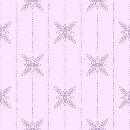 Purple vector intricate pattern of flowersのイラスト素材
