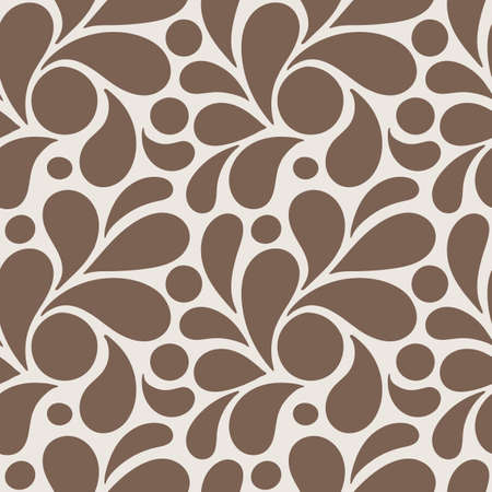Vector seamless pattern of stylized leaves and petalsのイラスト素材