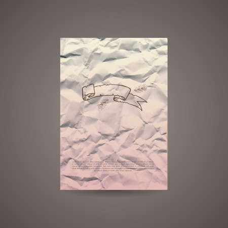 Vector Design Template for Banners, Cards, Flyers, Placards, Booklets and Posters. Crumpled Paper Backgrounds.のイラスト素材