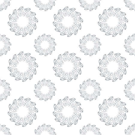 Vector seamless pattern of shoes piled ringsのイラスト素材