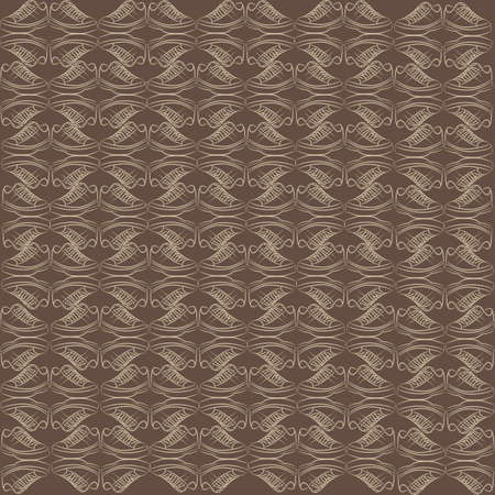 Vector pattern of stylized sports shoes. Monochromeのイラスト素材