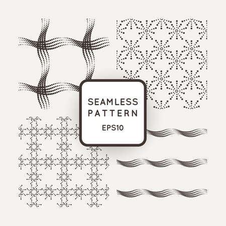 A set of four vector patterns in monochromeのイラスト素材