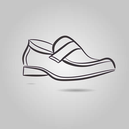 Vector image of a male bootのイラスト素材